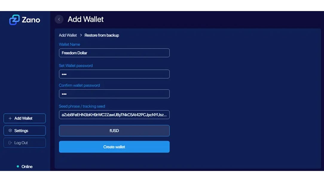 Enter tracking seed